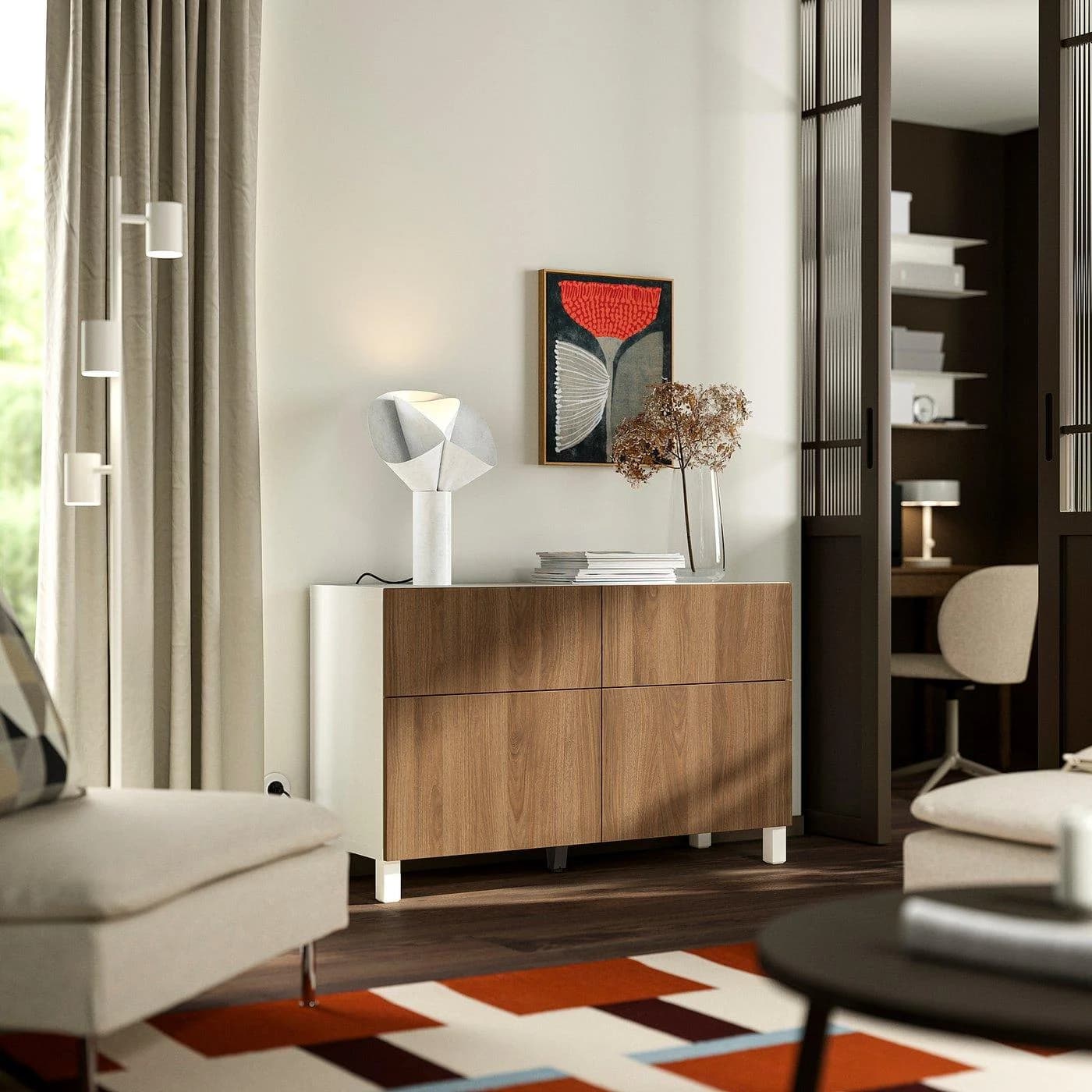 BESTÅ Sideboard mit Türen und Schubladen