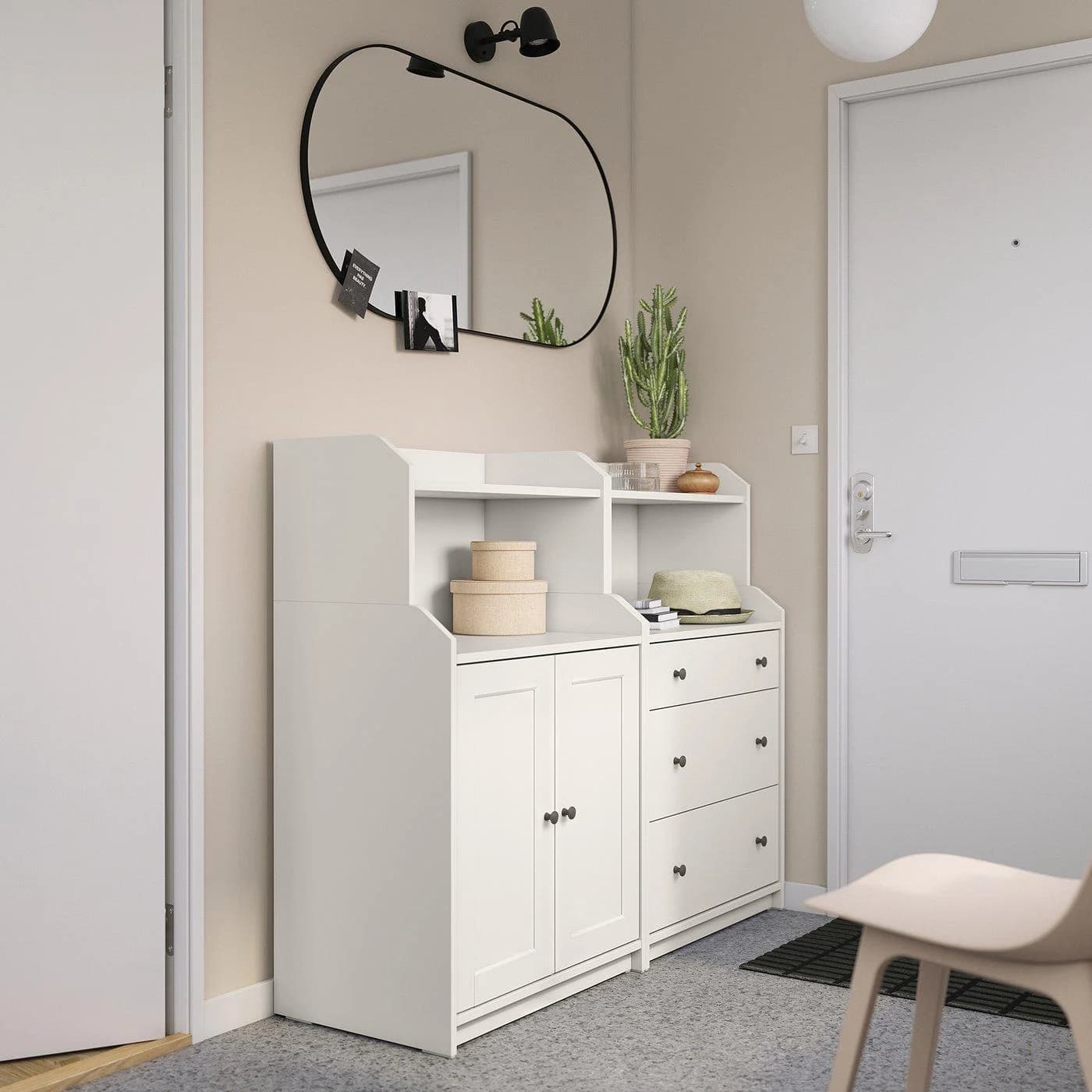 IKEA HAUGA Aufbewahrungskombi Weiß Traditionelles Design