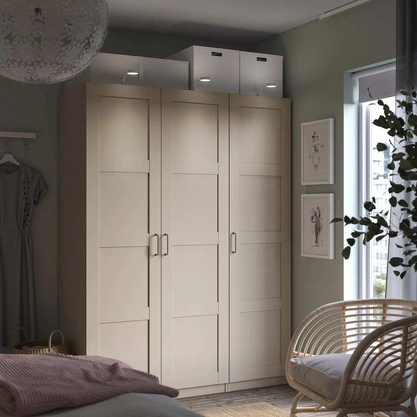 IKEA PAX / BERGSBO Schrankkombination Graubeige Modern