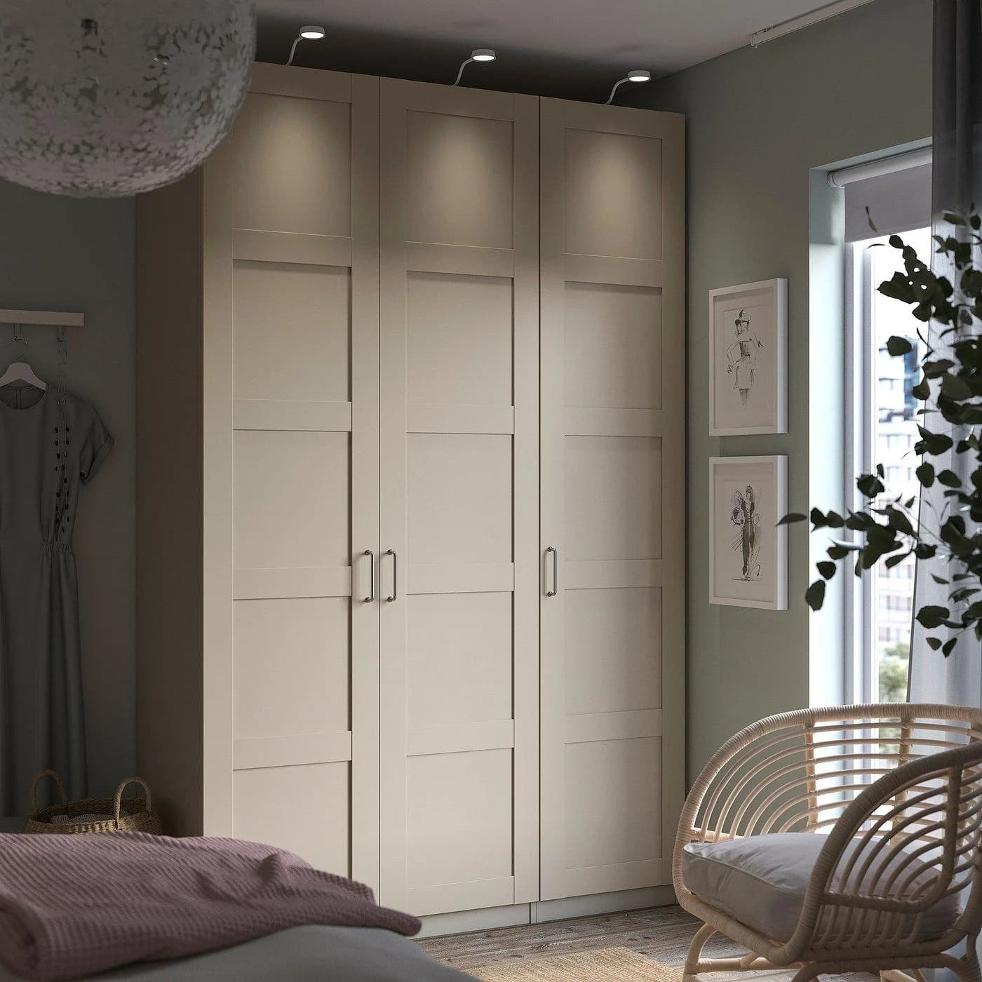 IKEA PAX / BERGSBO Schrankkombination Grau/Beige