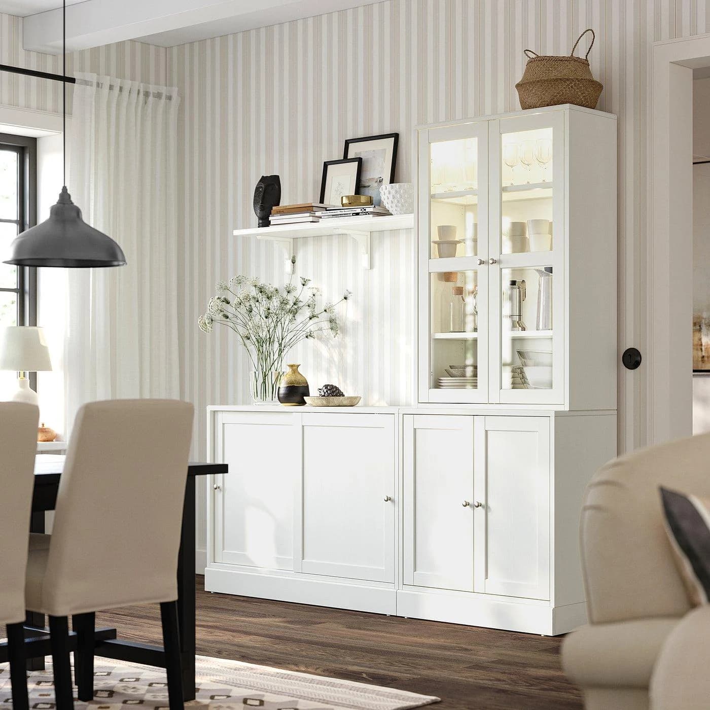 IKEA HAVSTA Aufbewahrung mit Schiebetüren Weiß Massivholz