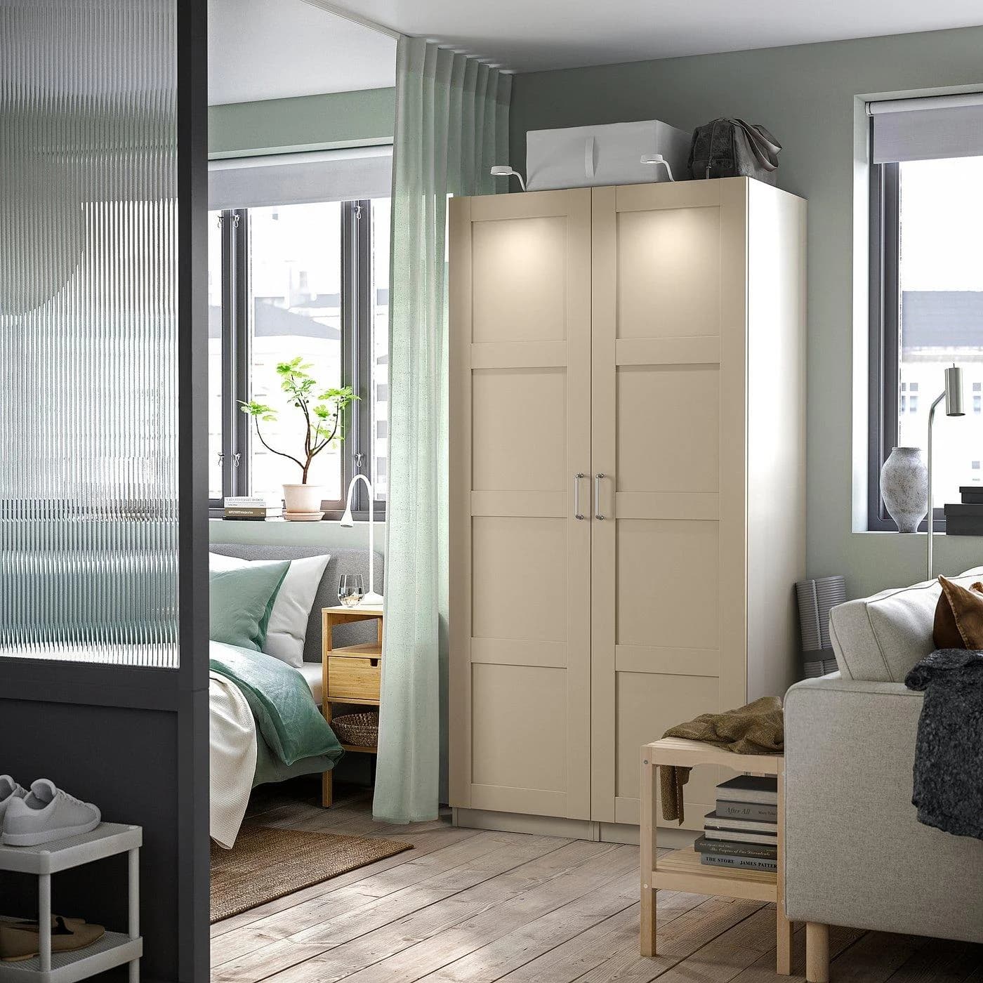 IKEA PAX / BERGSBO Schrankkombination Grau-Beige