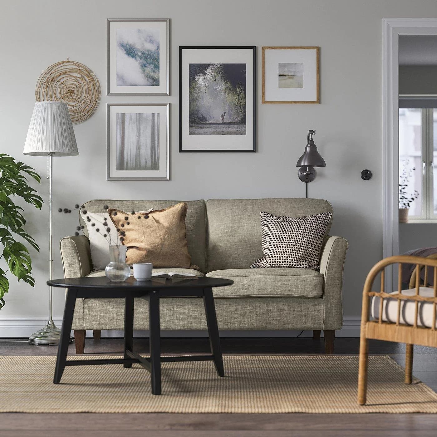 IKEA EKHOLMA 2er-Sofa Graubeige Elegantes Design