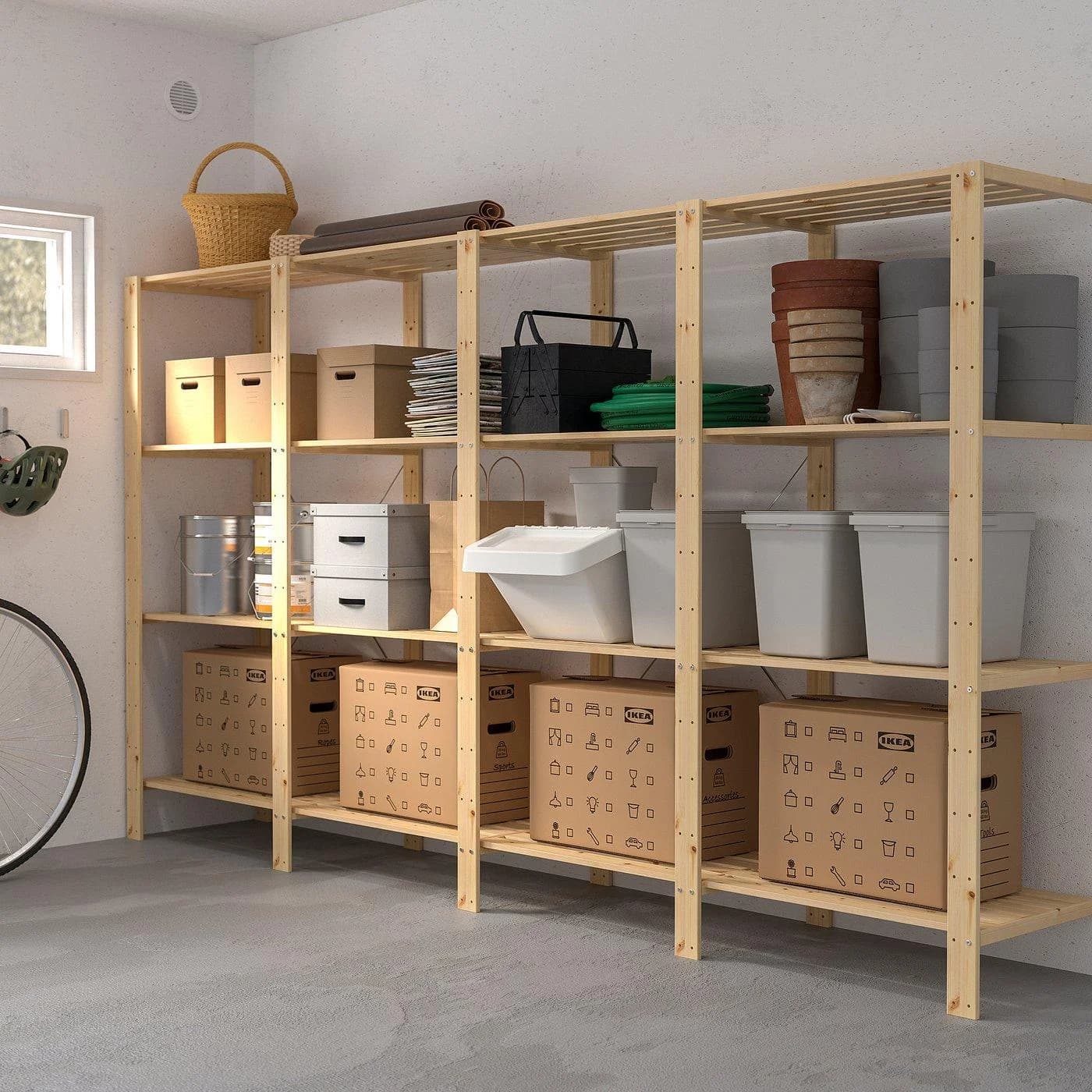 IKEA HEJNE 4 Elem/Regale Massivholz Nadelholz
