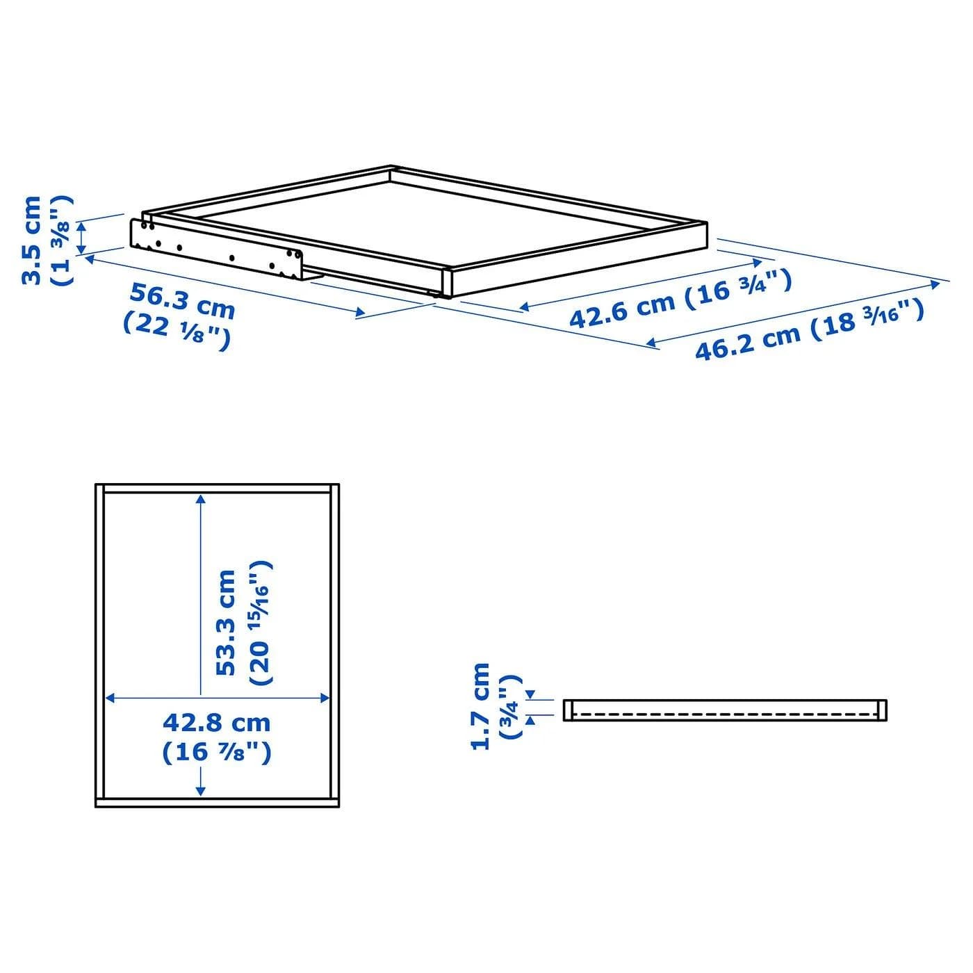 IKEA KOMPLEMENT Ausziehboden Beige/Grau für Kleiderschrank