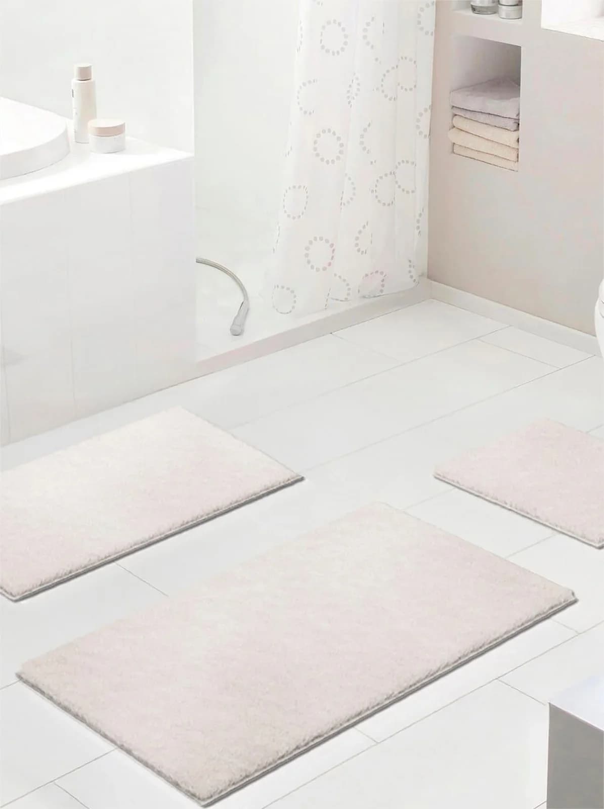 GRUND Badematte Beige 60x100 cm Rutschfest