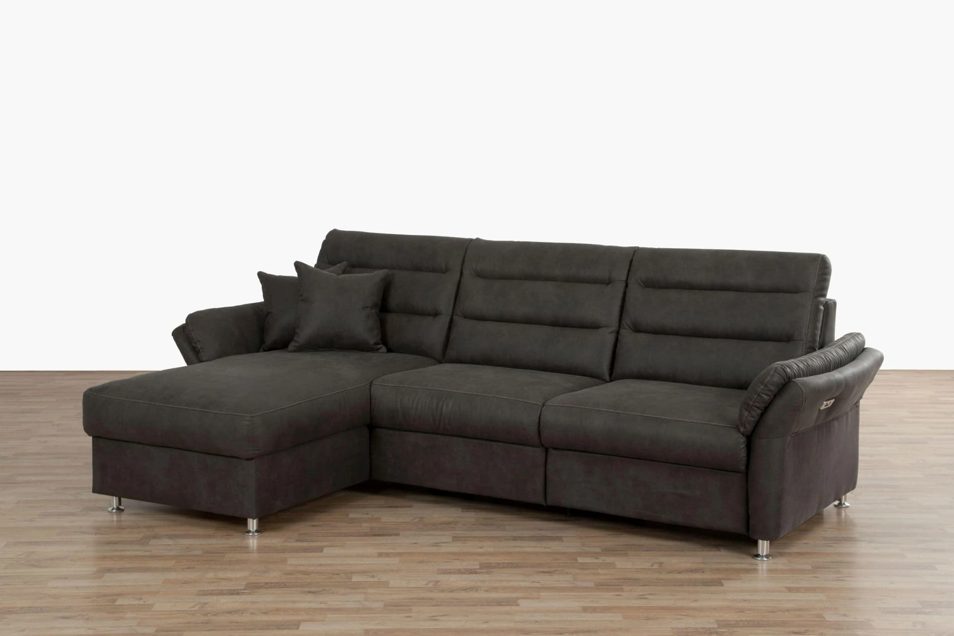 Polsterecke HARPER MELIDES Stoff Alu-Look