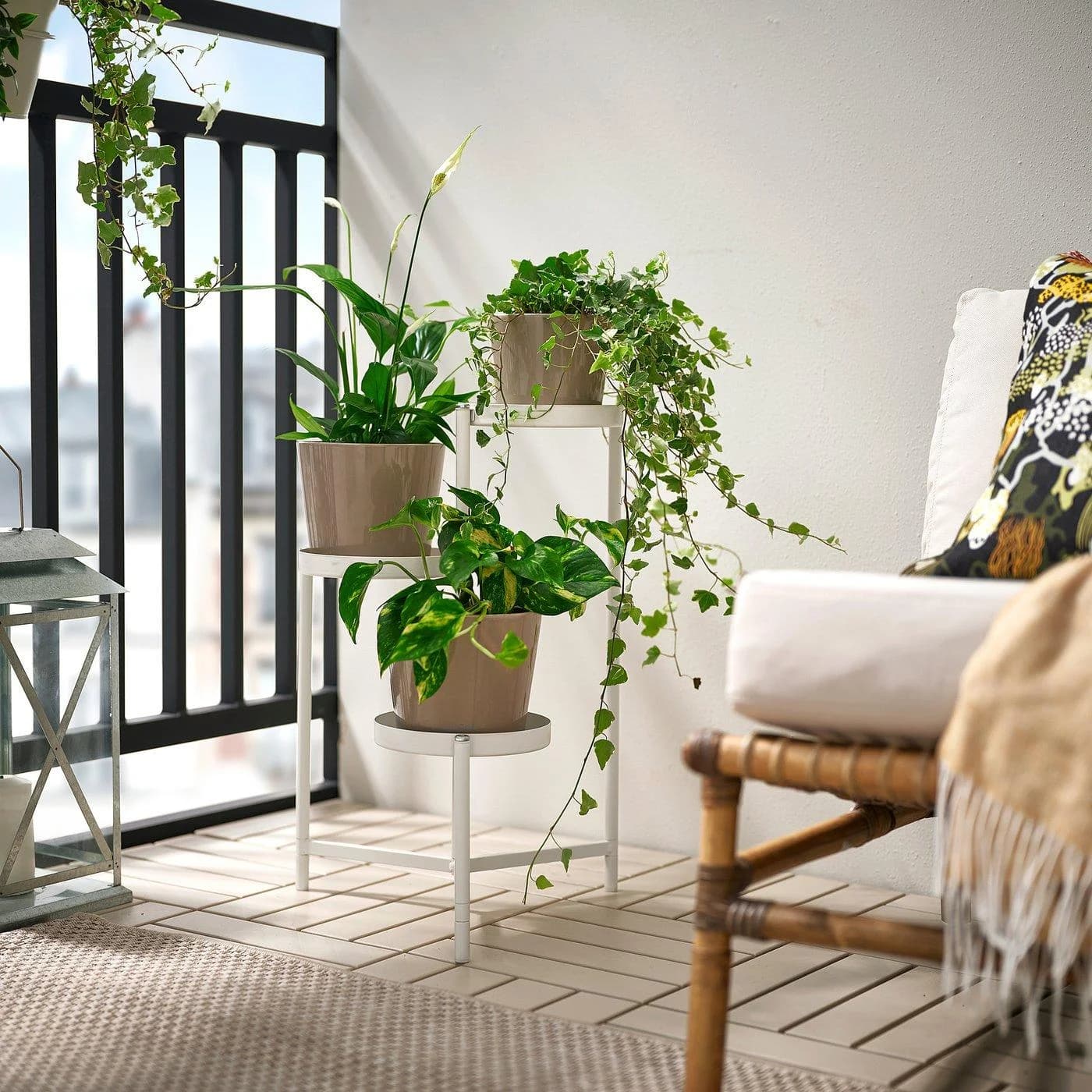 IKEA OLIVBLAD Blumenständer Elfbeinweiß
