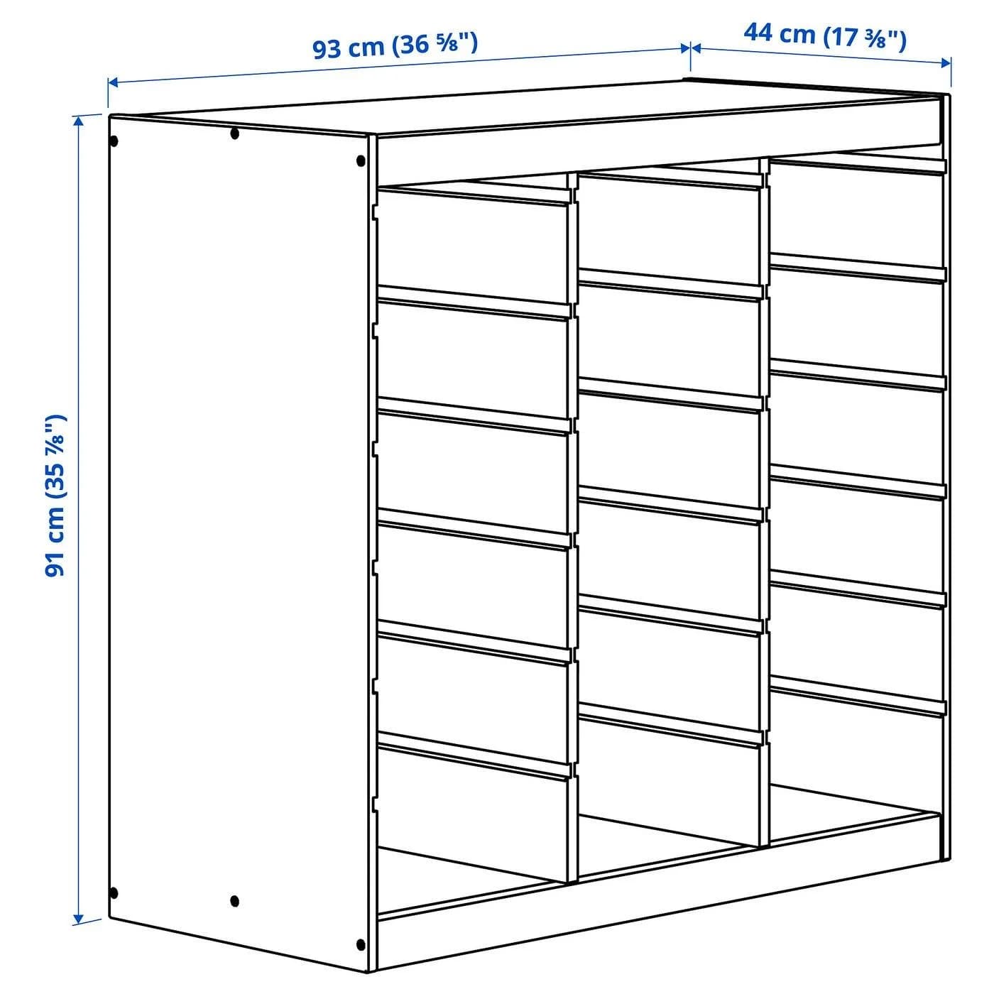 IKEA TROFAST Regalrahmen Weiß Gebeizt Modularer Raumteiler