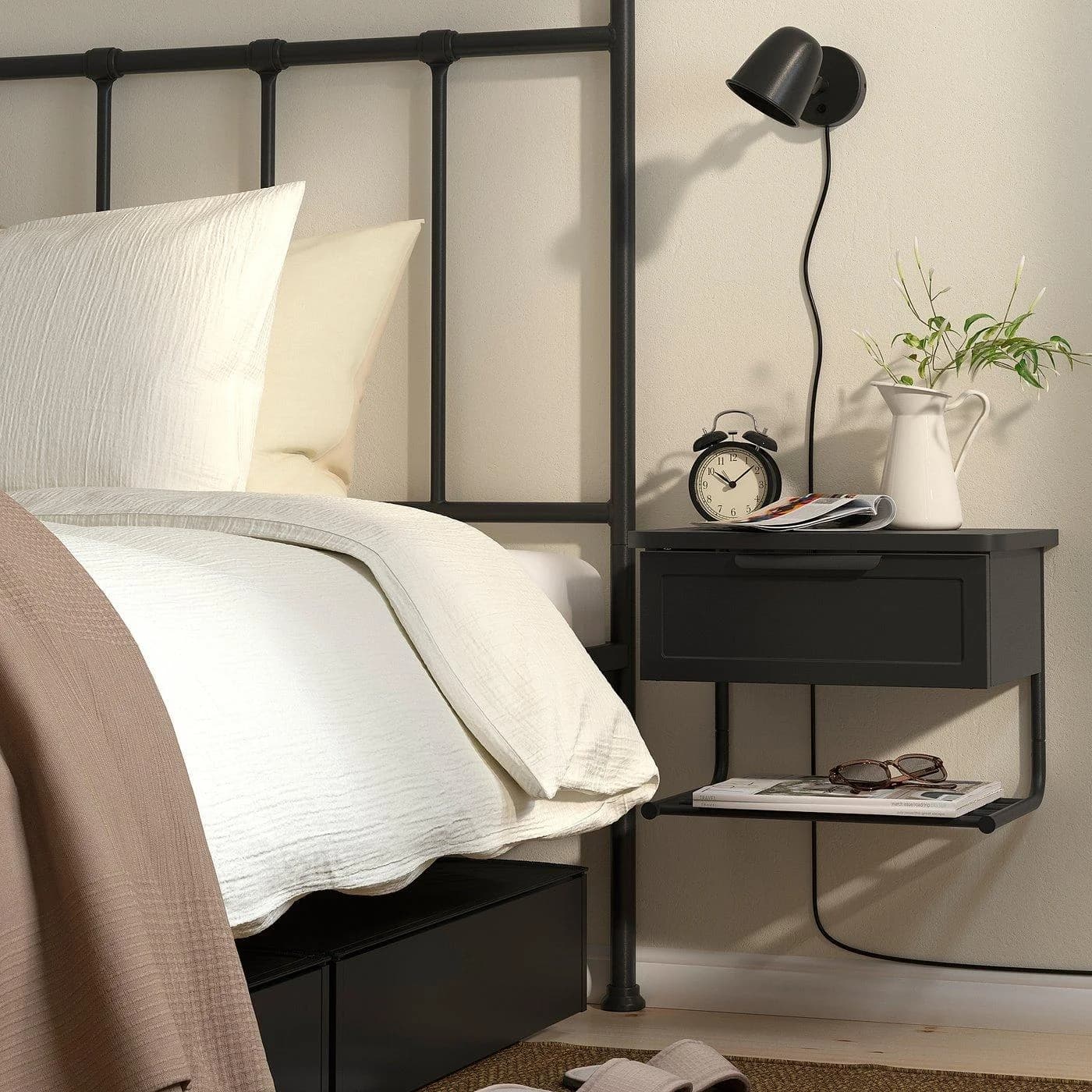 IKEA GRÅFJÄLLET Ablagetisch zur Wandmontage Anthrazit