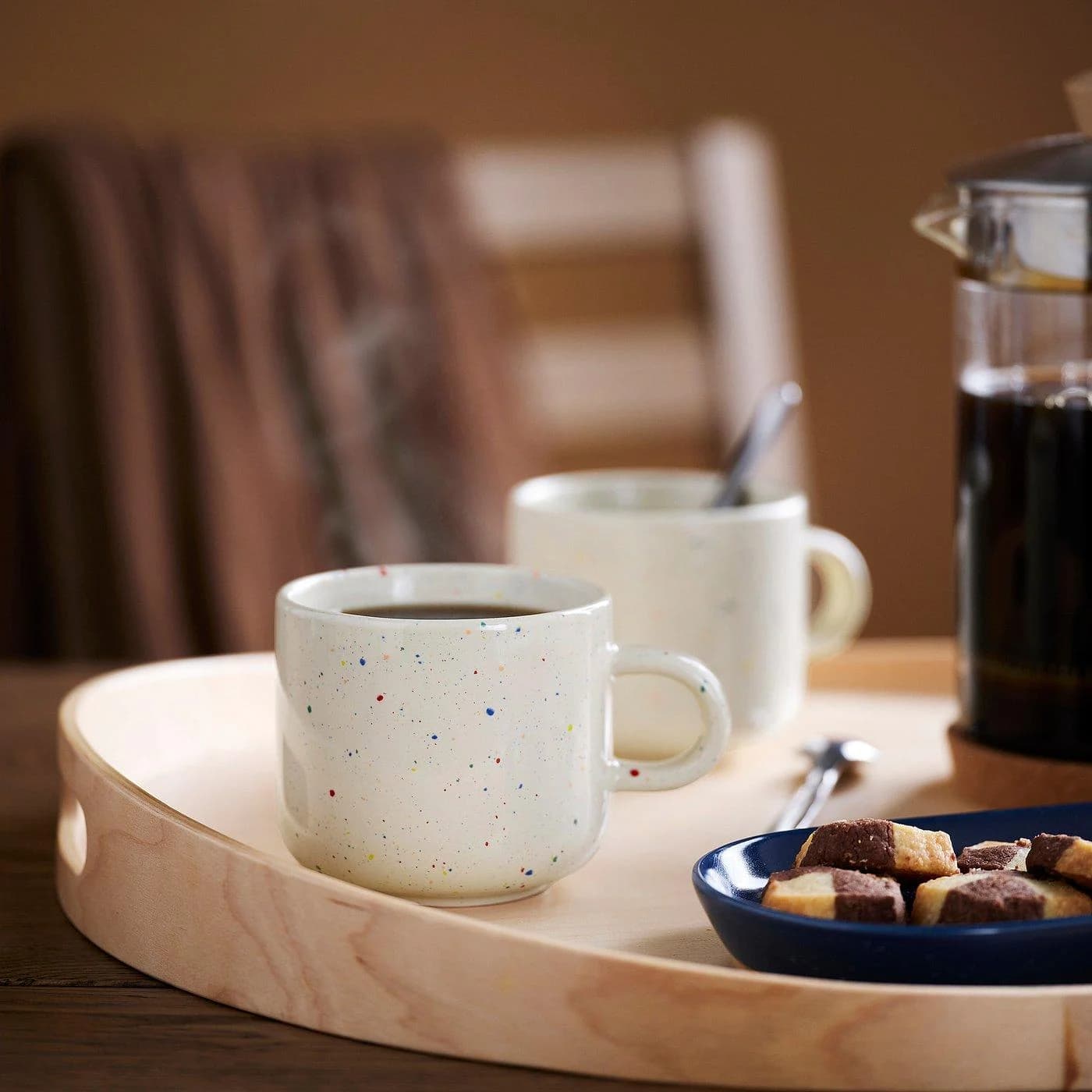 IKEA TOBISFISK Becher Beige Steinzeug