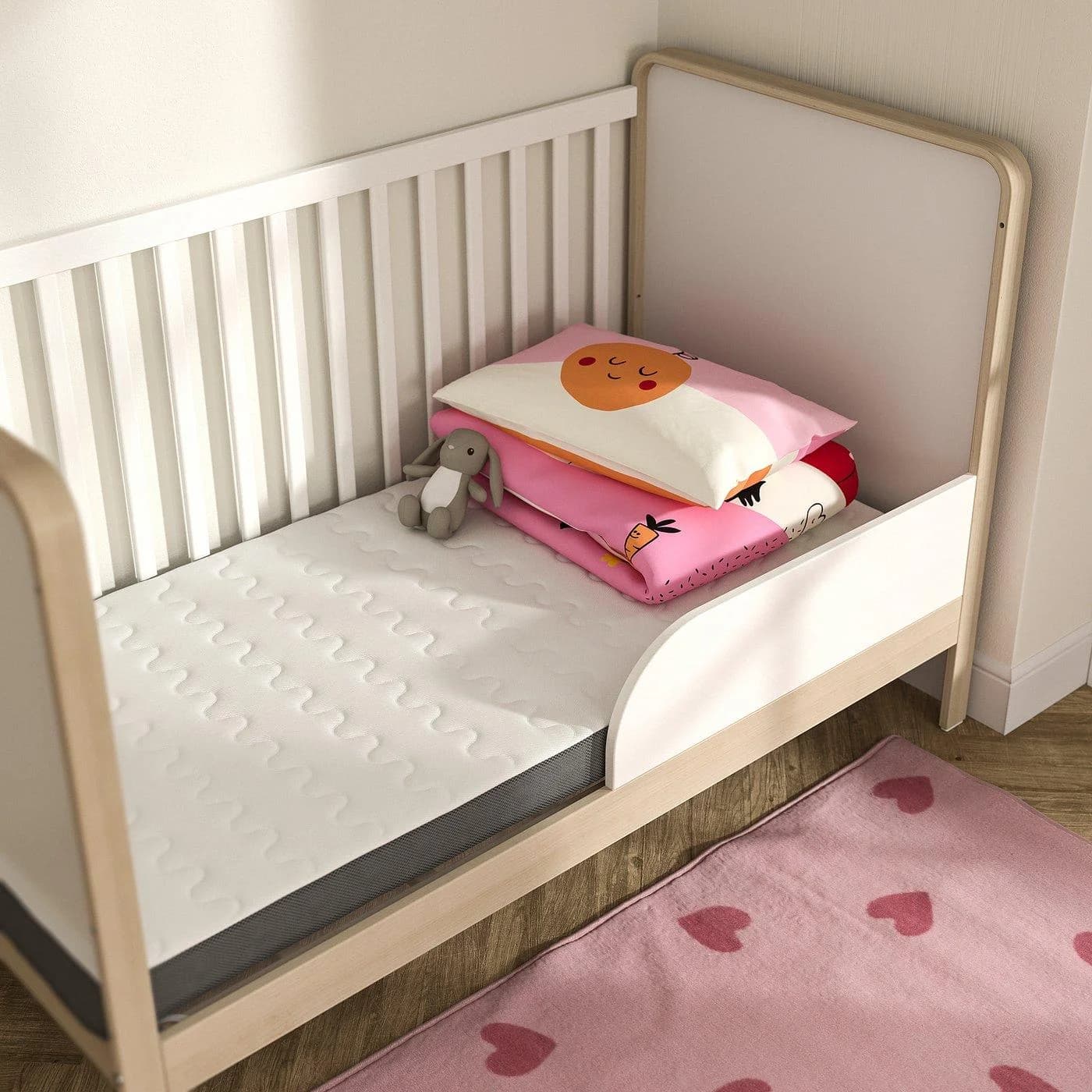 IKEA HIMLAVALV 3-D-Matratze Babybett Weiß