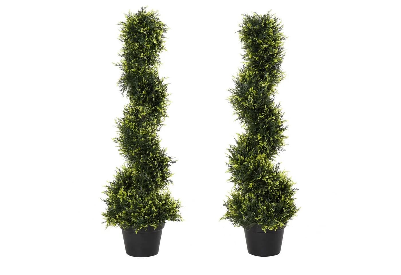 MC Star Kunstpflanze 2er Set Zedernbaum 90 cm Grün Schwarz - Bild 2