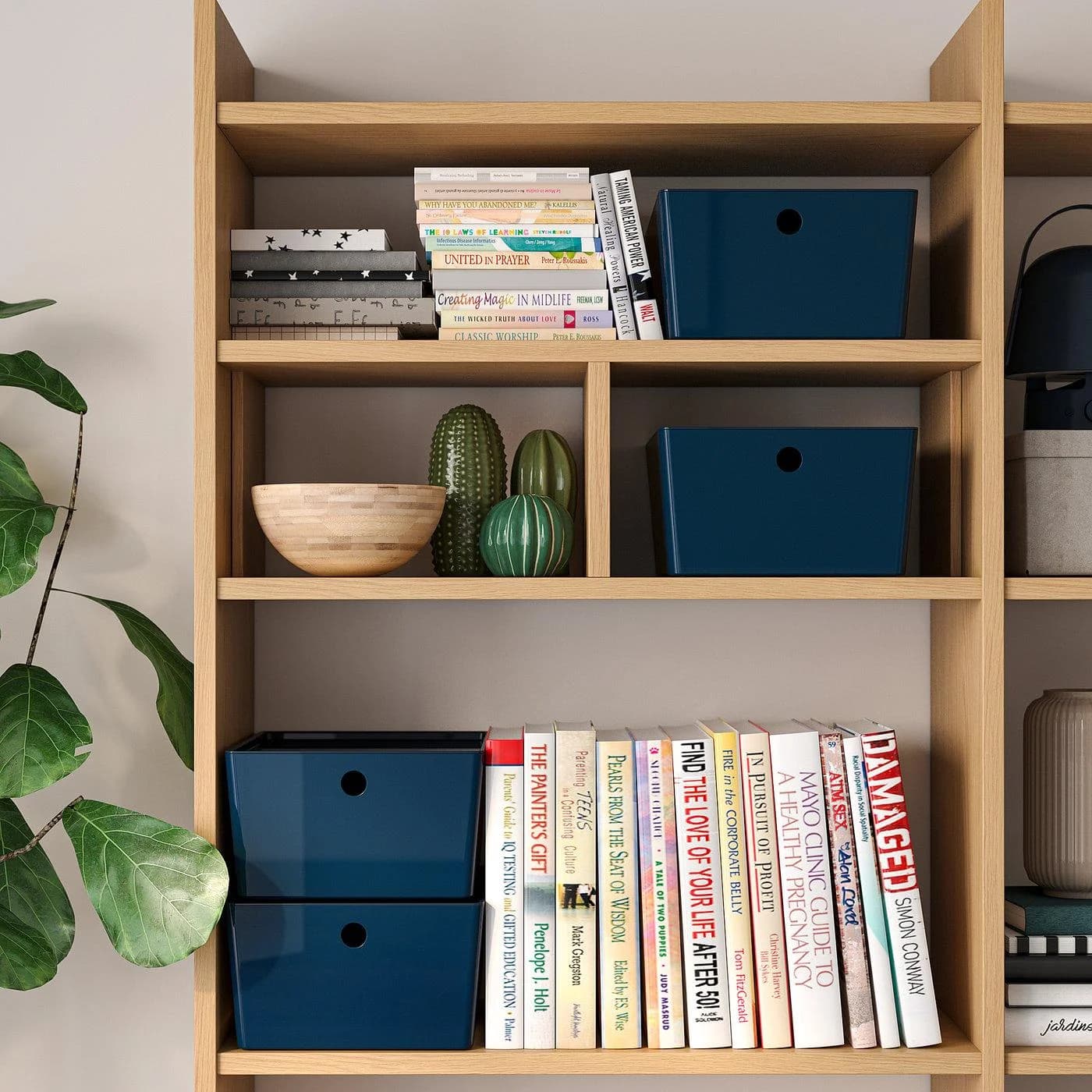 IKEA KUGGIS Box mit Deckel Dunkelblau Kunststoff