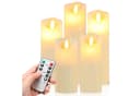 Clanmacy LED-Kerzen Set 5-tlg. aus Echtwachs mit Fernbedienung Bild 2