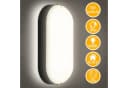Clanmacy LED Deckenleuchte Oval Schwarz/Weiß IP54 Feuchtraum Bild 3