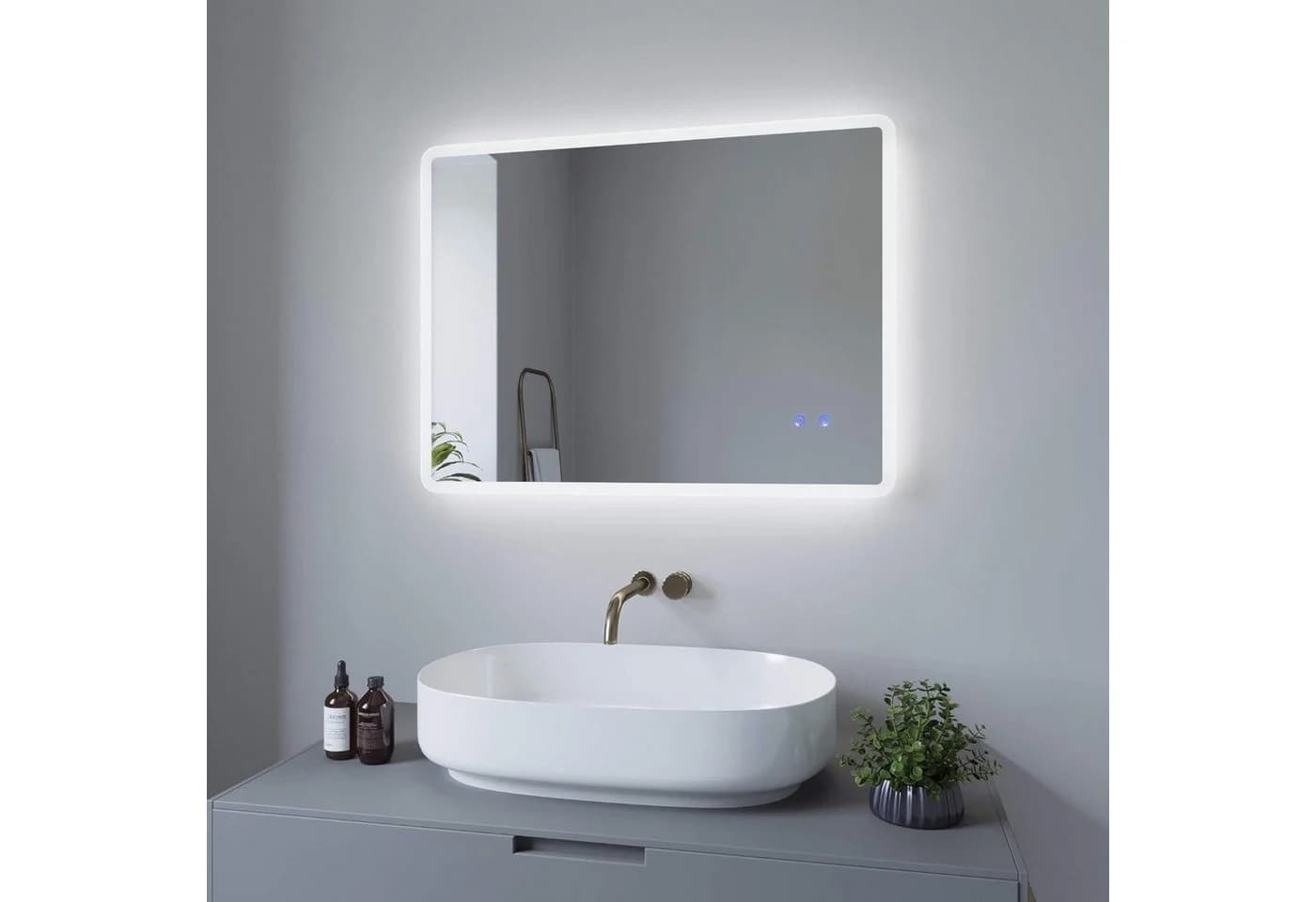 AQUABATOS LED-Badspiegel mit Touch und Antibeschlag - Bild 2