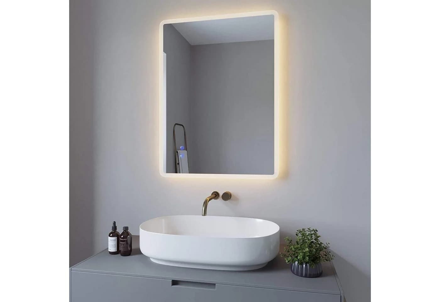 AQUABATOS LED-Badspiegel mit Touch und Antibeschlag - Bild 4