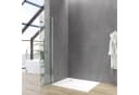 AQUABATOS Walk-in-Dusche Duschwand 5 mm ESG Klarglas Bild 3
