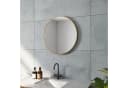 AQUALAVOS Wandspiegel Rund 60cm Gold Kristallglas Aluminium Bild 2
