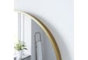 AQUALAVOS Wandspiegel Rund 60cm Gold Kristallglas Aluminium Bild 3