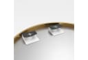 AQUALAVOS Wandspiegel Rund 60cm Gold Kristallglas Aluminium Bild 5