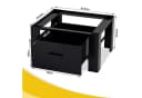 Clanmacy Waschmaschinenunterschrank 2er Set Schwarz mit Schublade Bild 1