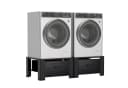 Clanmacy Waschmaschinenunterschrank 2er Set Schwarz mit Schublade Bild 2