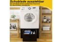 Clanmacy Waschmaschinenunterschrank 2er Set Schwarz mit Schublade Bild 4