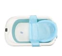 Clanmacy Faltbare Babybadewanne mit Thermometer & Badenetz Bild 2