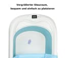 Clanmacy Faltbare Babybadewanne mit Thermometer & Badenetz Bild 4