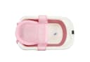 Clanmacy Faltbare Babybadewanne mit Thermometer & Badenetz Rosa Bild 2