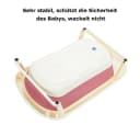 Clanmacy Faltbare Babybadewanne mit Thermometer & Badenetz Rosa Bild 4