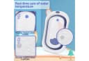 Clanmacy Babybadewanne Faltbare PP&TPE Blau Bild 1