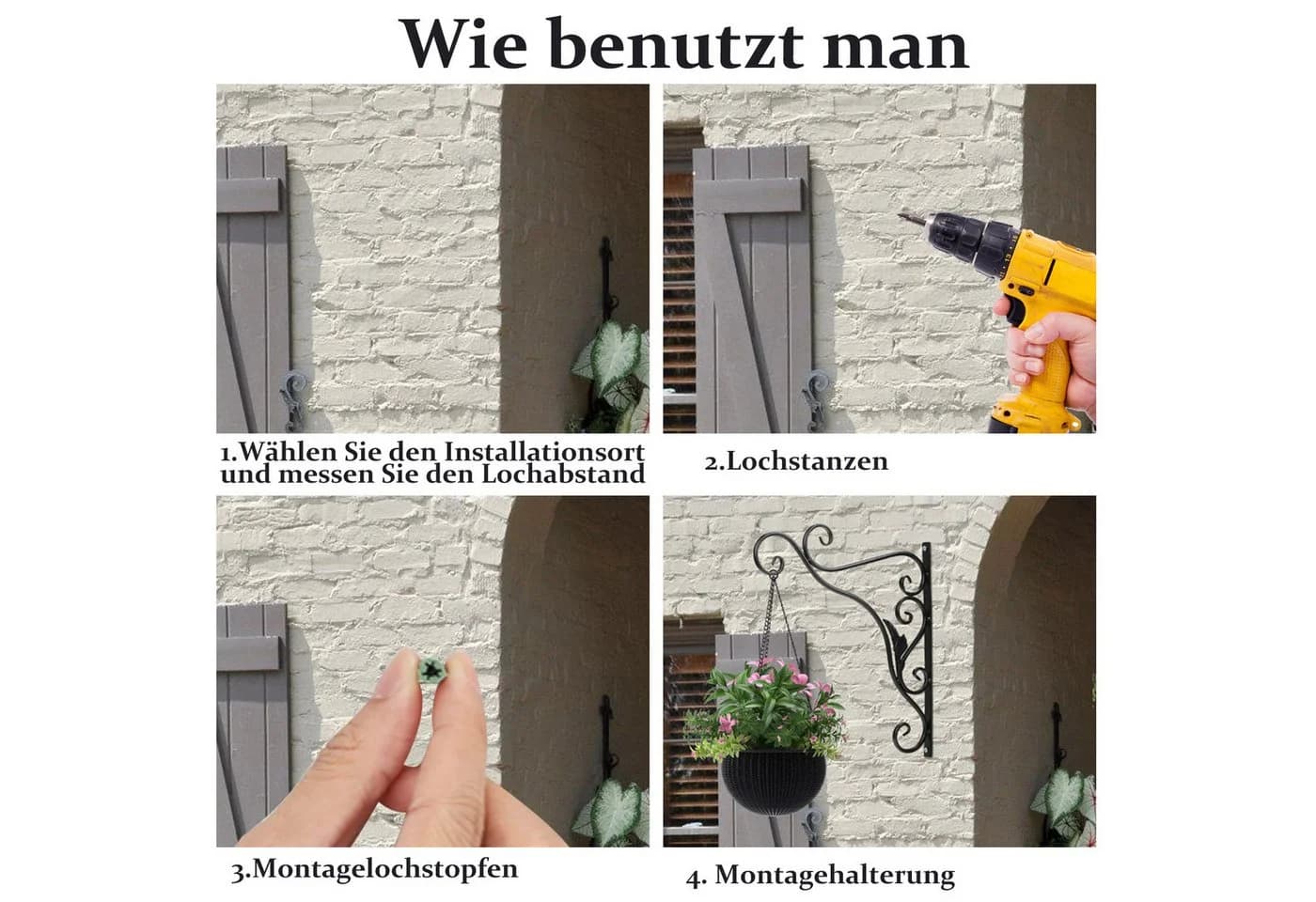 Clanmacy Wandhaken 8x Haken Schwarz Gusseisen - Bild 3