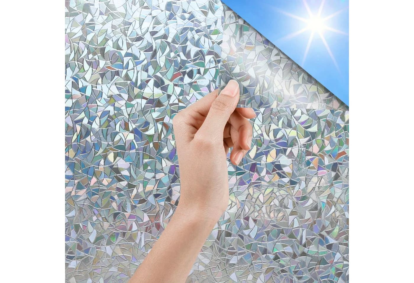 Clanmacy Fensterfolie Milchglasfolie Sichtschutzfolie Selbstklebend 60,90cm - Bild 2