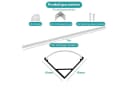Clanmacy LED-Profil 10x 1m Aluminium Schiene Weiß/Silber Bild 1
