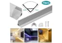Clanmacy LED-Profil 10x 1m Aluminium Schiene Weiß/Silber Bild 3