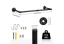 Clanmacy Wandgarderobe Schwarz Industrie-Look 92cm Bild 1