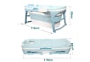 Clanmacy Faltbare Badewanne Blau 118 cm Bild 1