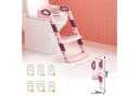Clanmacy Toilettentrainer mit Treppe Rosa Faltbar Bild 1