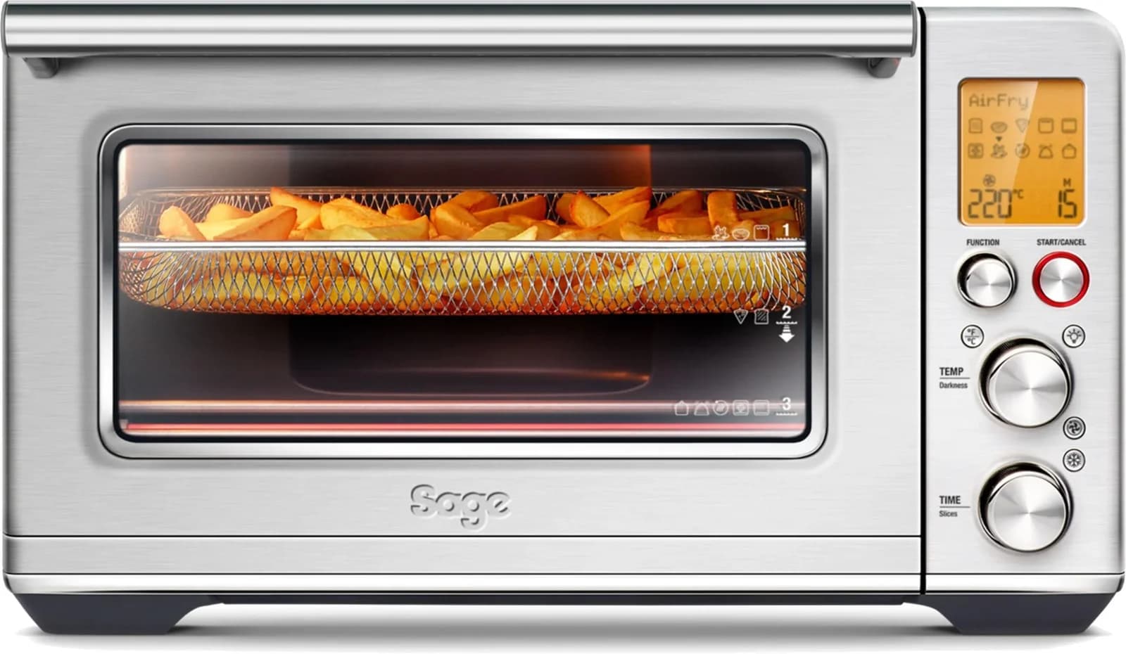 SAGE Minibackofen "SOV860BSS the Smart Oven Air Fryer" Silber