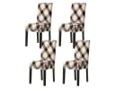 Vivi Idee Stuhlbezug Set Beige Karo Elastisch Waschbar Bild 2