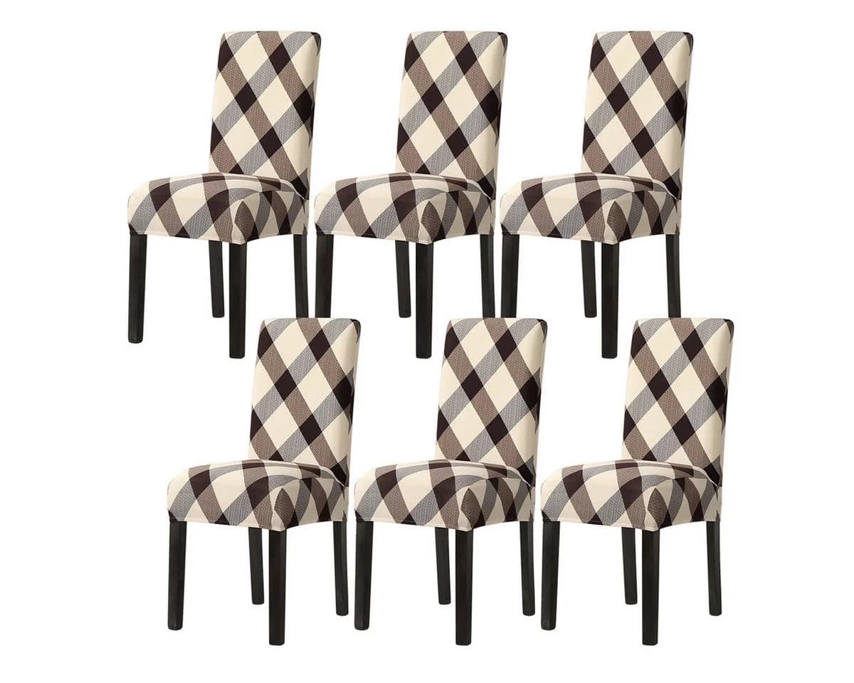 Vivi Idee Stuhlbezug 4/6er Set Beige Elastisch Waschbar - Bild 2