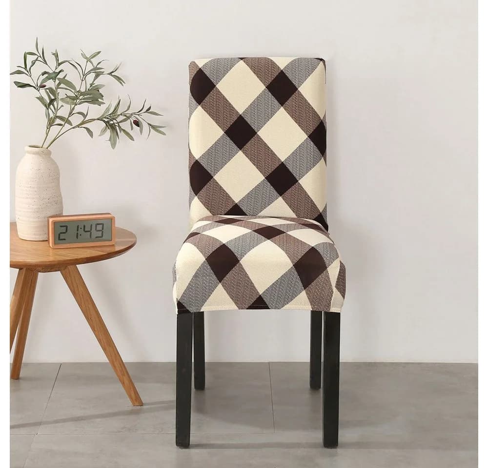 Vivi Idee Stuhlbezug 4/6er Set Beige Elastisch Waschbar - Bild 5