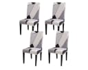 Vivi Idee Stuhlbezug Spannbezug 4/6er Set Weiß Schwarz Grau Bild 2