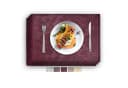 Vivi Idee Platzset Kunstleder Abwischbar Wasserdicht Dunkelrot 4er Set Bild 2