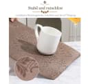 Vivi Idee Platzset Kunstleder Abwischbar Wasserdicht Dunkelrot 4er Set Bild 3