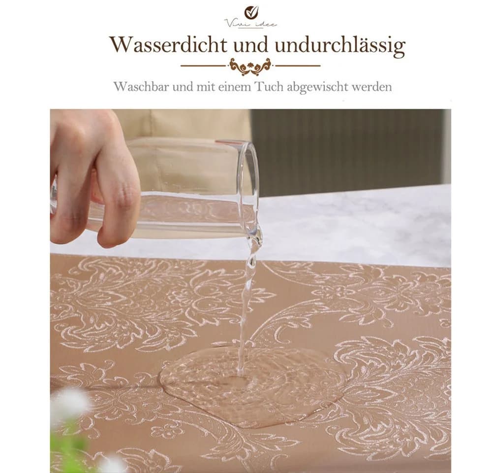 Vivi Idee Platzset Kunstleder Abwischbar Wasserdicht Dunkelrot 4er Set - Bild 5
