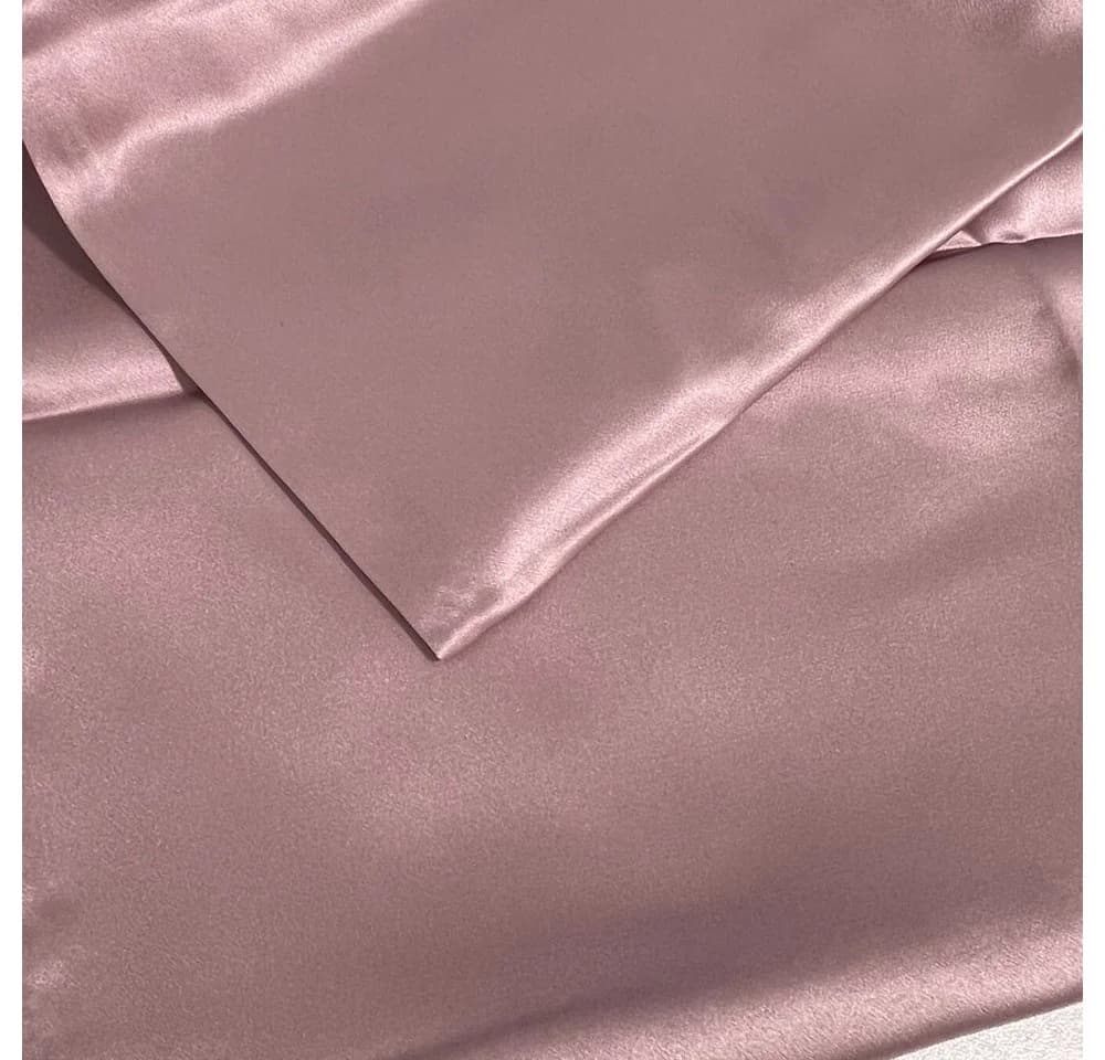 Vivi Idee Kissenbezug 100 % Maulbeerseide 22 Momme Satin Luxus 40x40cm Rosa